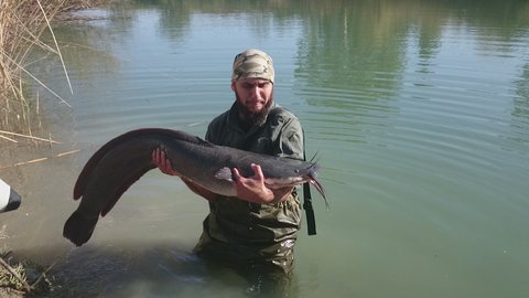 For an idea of size, here is one I am holding that was captured in the Vaal River just upstream with the confluence of the Orange/Senqu