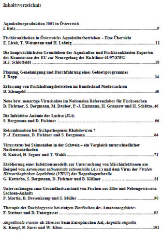 Table of contents, page 1